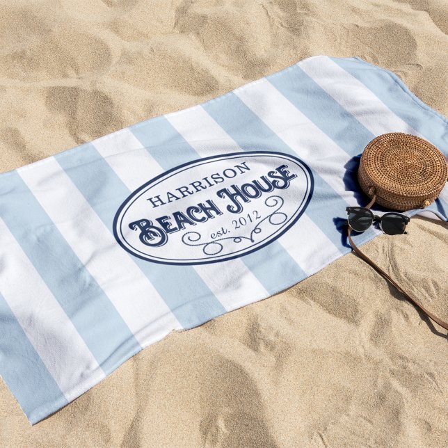 Serviette De Plage Bande de maison de plage personnalisée (Créateur téléchargé)