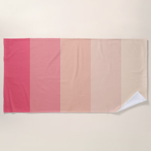 Serviette De Plage Bandes pastel roses