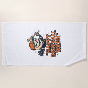 Serviette De Plage Baseball Ween Vintage Halloween Baseball Dés
