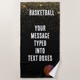 Serviette De Plage Basket-ball personnalisé, Basketball idées cadeaux
