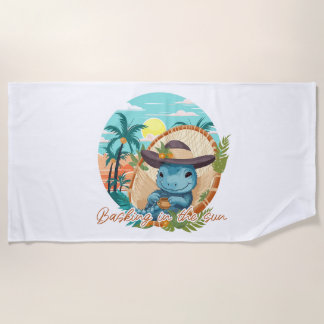 Serviette De Plage Basking Marine Iguana