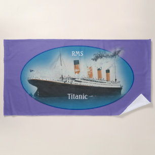 Serviette De Plage Bateau de la ligne White Star de Titanic Purple Ma