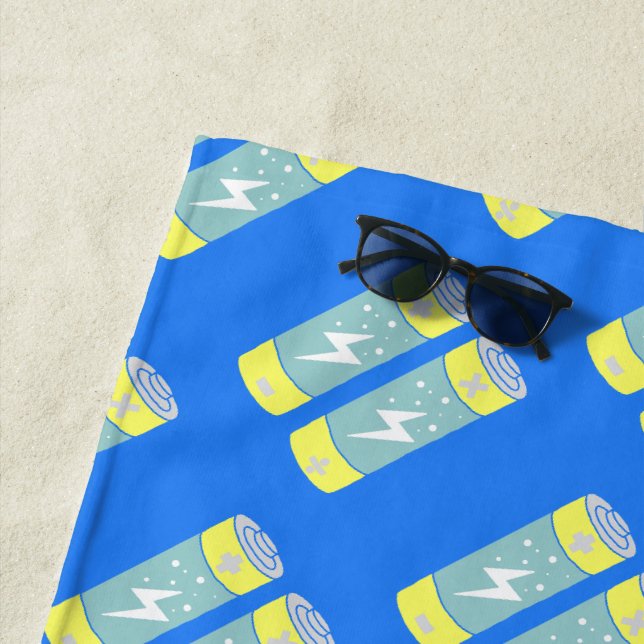 Serviette De Plage Batteries (En situation)