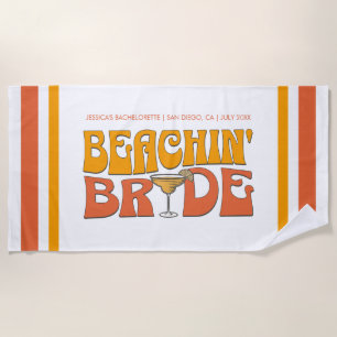 Serviette De Plage Beach Bachelorette Party Super Beachin Bride