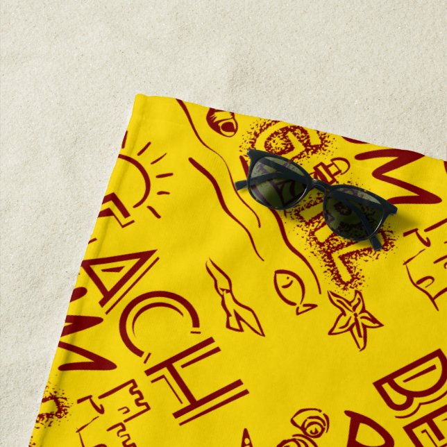 Serviette De Plage Beach Bum Girl (En situation)