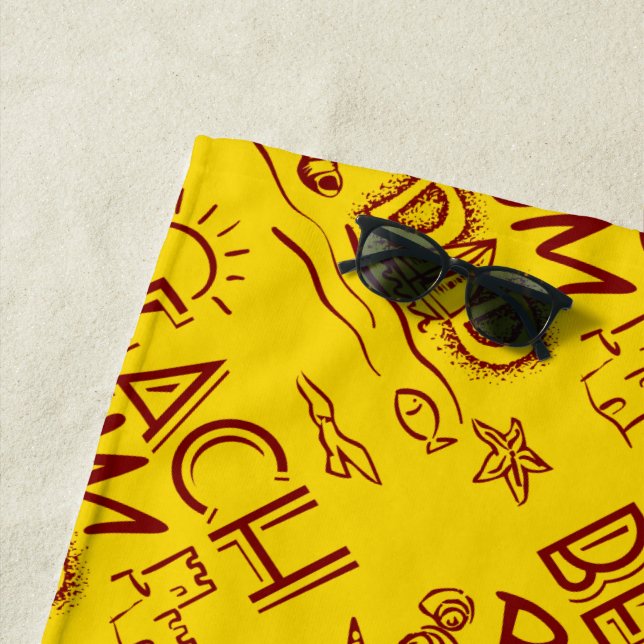 Serviette De Plage Beach Bum Papa (En situation)