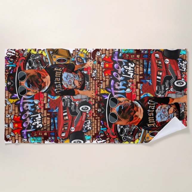 SERVIETTE DE PLAGE  BEACH TOWEL (Front)