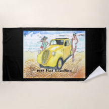 Beach Towel of 1937 Fiat Topolino (sur terrain noi