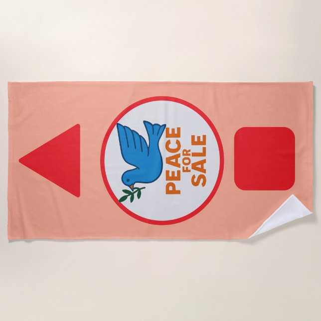Serviette De Plage Beach Towel , Peace theme designed Beach towel (Devant)