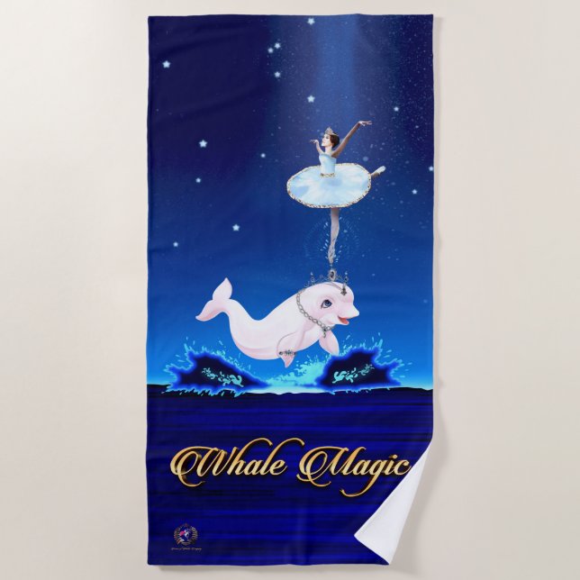 Serviette De Plage Beach Towel Princess of Whales "Ballet céleste" (Devant)