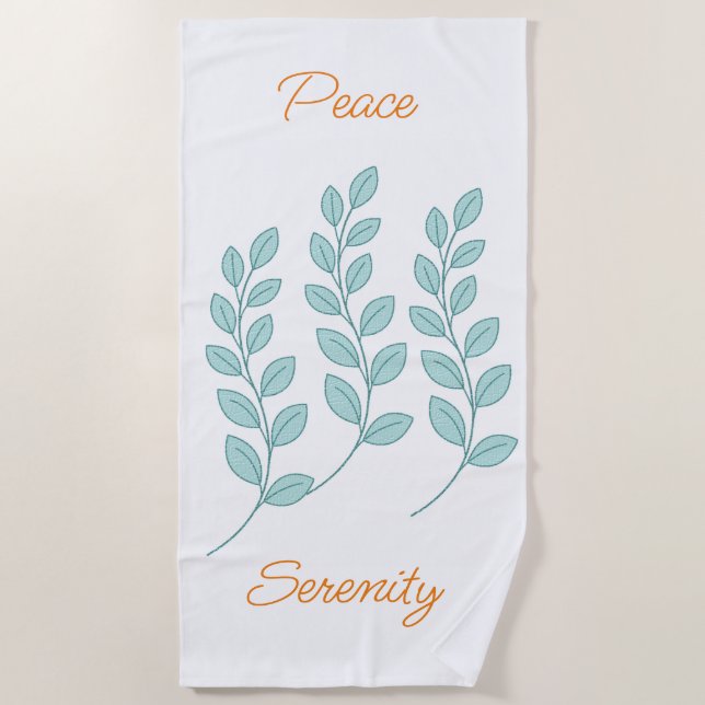 Serviette De Plage Beach Tower Feuille Peace Serenity (Devant)