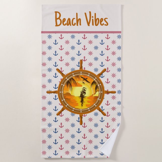 Serviette de plage Beach Vibes (Devant)