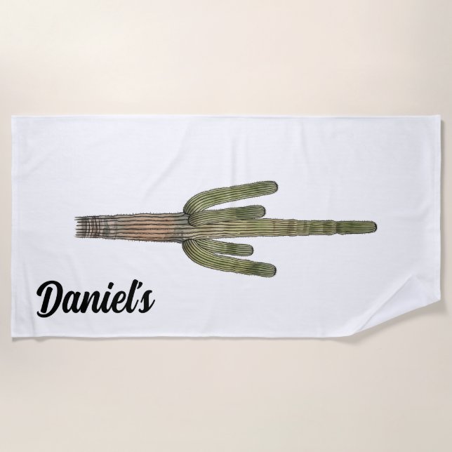 Serviette De Plage Beach Vibes Cactus Beach Towne (Devant)