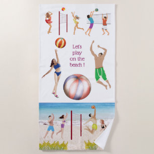 Serviette De Plage Beach Volleyball Beach Towne