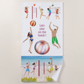 Serviette De Plage Beach Volleyball Beach Towne