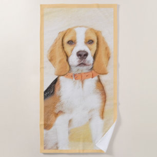 Serviette De Plage Beagle Hound Dog Peinture Animal Art original