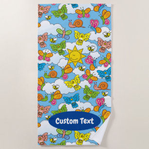 Serviette De Plage Bébé Animaux Arrière - plan