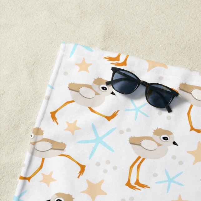 Serviette De Plage Bébé Bécasseaux de plongée Pluvier (En situation)