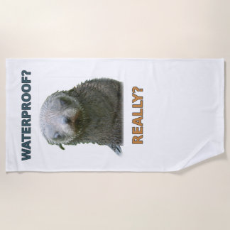 Serviette De Plage Bébé phoque mouillé drôle