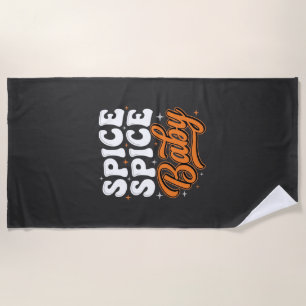 Serviette De Plage Bébé Spice Spice Halloween Typographie Rétro Desig