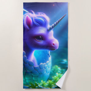 Serviette De Plage Bébé Unicorn