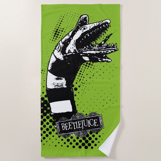 Serviette De Plage Beetlejus | Illustration du ver de sable (Devant)