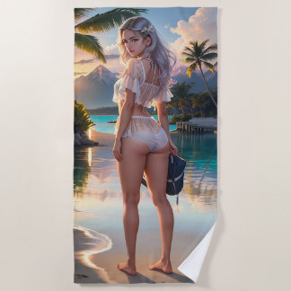 Serviette De Plage Belle brique imaginaire fille Beach Towel
