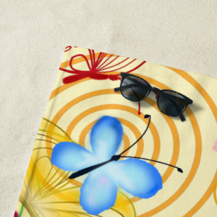 Serviette De Plage Belle Papillons Volant - Spring Joy