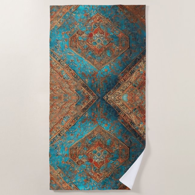Serviette De Plage Belle Perse Ancien Motif Collection populaire (Devant)