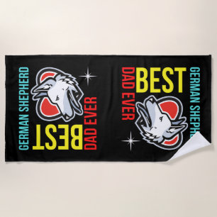 Serviette De Plage Berger allemand papa, Chien papa
