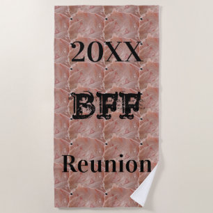 Serviette De Plage Best Friend Beach Trip Pool Party Pastel Pink