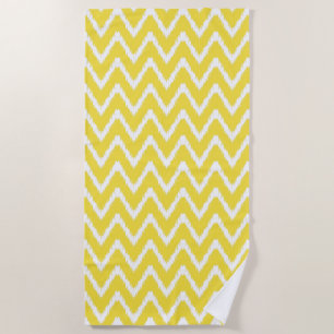 Serviette De Plage Beurre Jaune Cottage Sud Chevrons