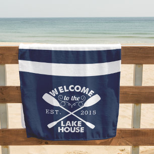 Serviette De Plage Bienvenue à Lake House   Personnalisé