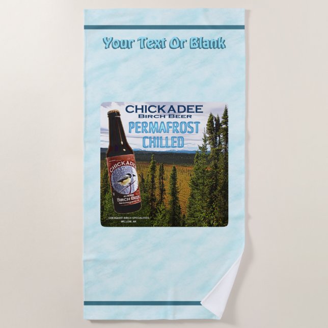 Serviette De Plage Bière de bouleau à poulet (Devant)
