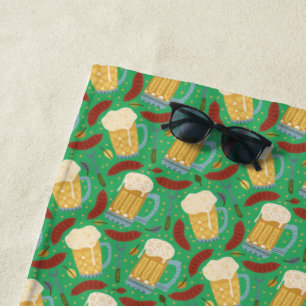Serviette De Plage Bières et Brats Whimsical