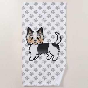 Serviette De Plage Biewer Yorkshire Terrier Chien de Dessin Animé & P