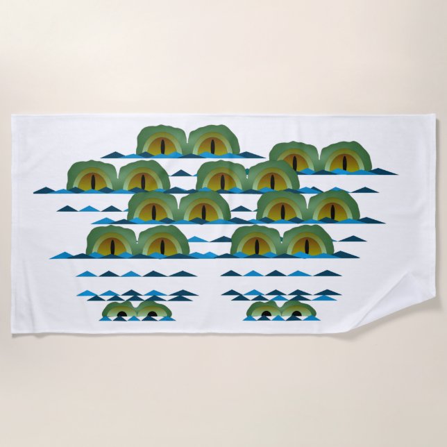 Serviette de plage Big Croc Beach (Devant)