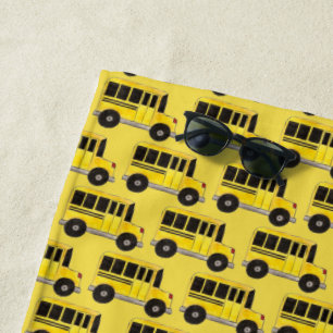 Serviette De Plage Big Yellow School Bus Teacher Transport