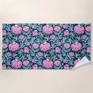 Serviette De Plage Bijou Toned Boho Chalk Chintz motif floral