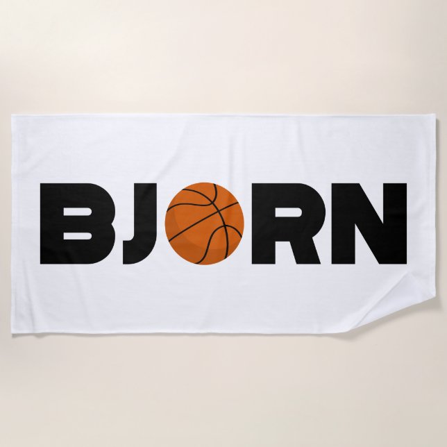 Serviette De Plage Bjorn Basketball (Devant)