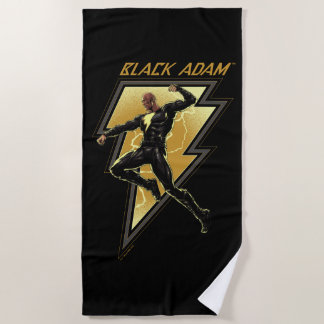 Serviette De Plage Black Adam Lightning Bolt Illustration du caractèr