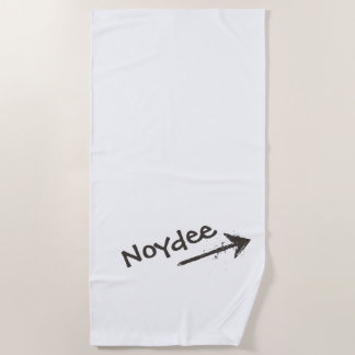 Serviette De Plage Black Lettering and Arrow on your