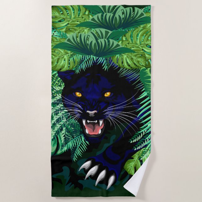 Serviette De Plage Black Panther Spirit of the Jungle (Devant)