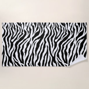 Serviette De Plage Black Safari animal Motif zèbre