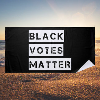 Serviette De Plage Black Votes Matter Stencil Custom Colors