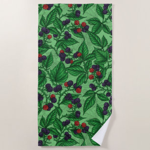 Serviette De Plage Blackberry en vert