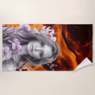 Serviette de plage blanche