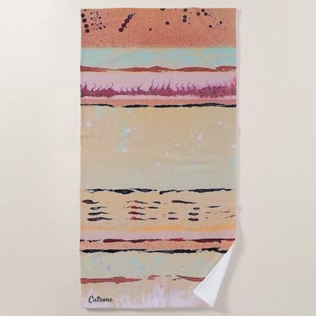 Serviette De Plage Blanche occidentale (Devant)