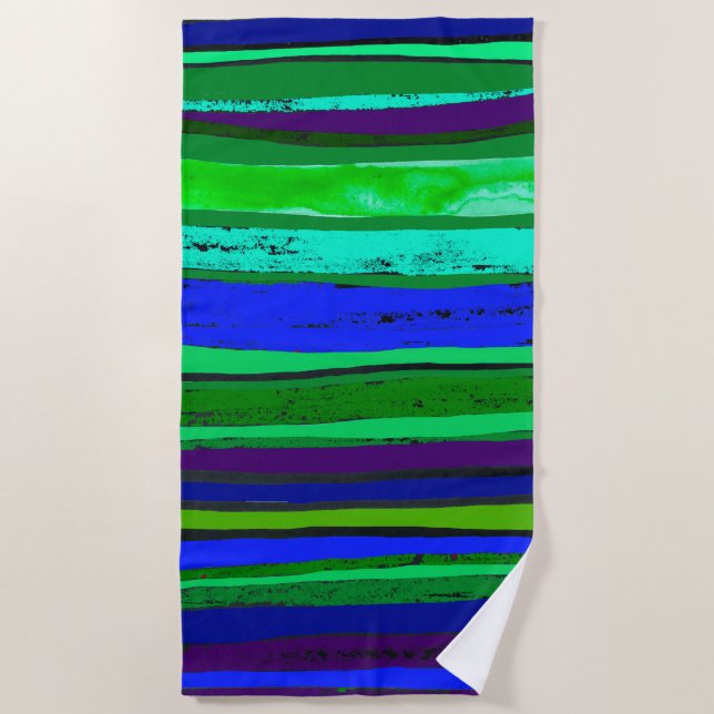 Serviette De Plage Bleu et vert (Devant)