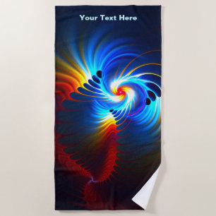 Serviette De Plage Bleu gravitationnel
